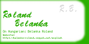 roland belanka business card